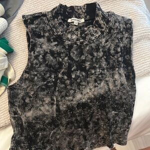 Cotton Candy Black and Gray Women's Top